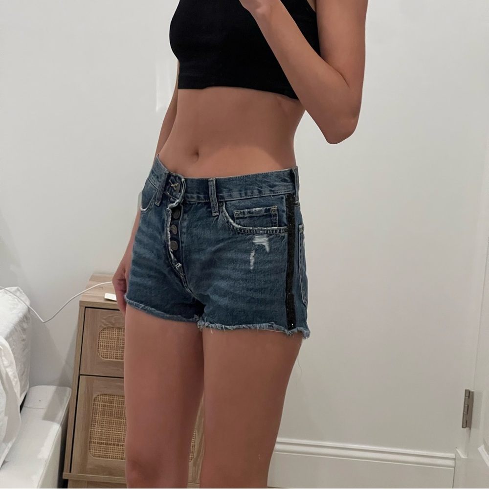 Y2k shorts with bedazzle